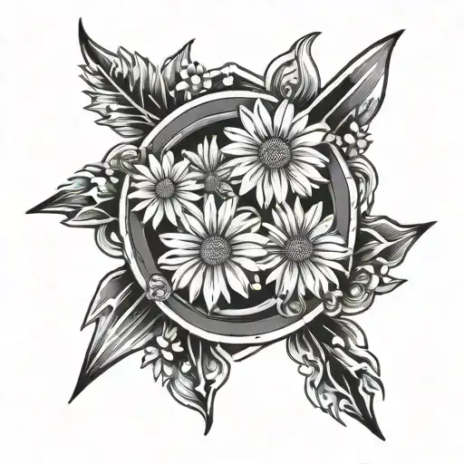 Daisies Wrapping Around Fire Chief Patch Work