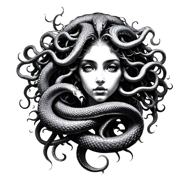 Beautiful Medusa Snakes Wrapped