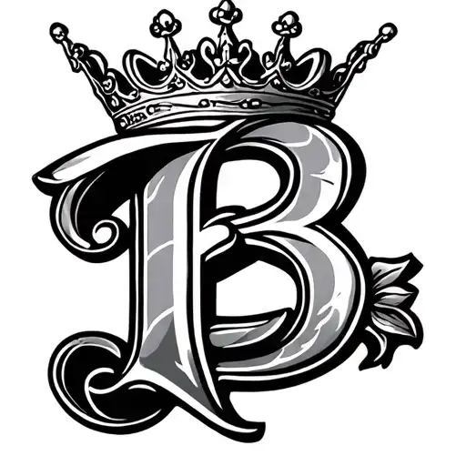 The Word Blessing With A Crown Over Letter B