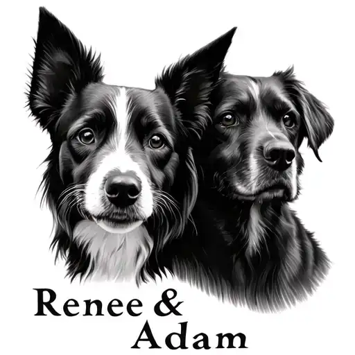 A Picture Of My Dog And My Mom And My Dad's First Names Which Are Renee And Adam