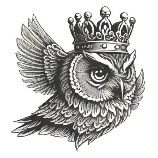 Owl Wearing A Queen Crown