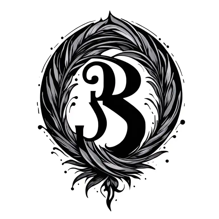 Letters R S J Overlaying Each Other In Circle Shape