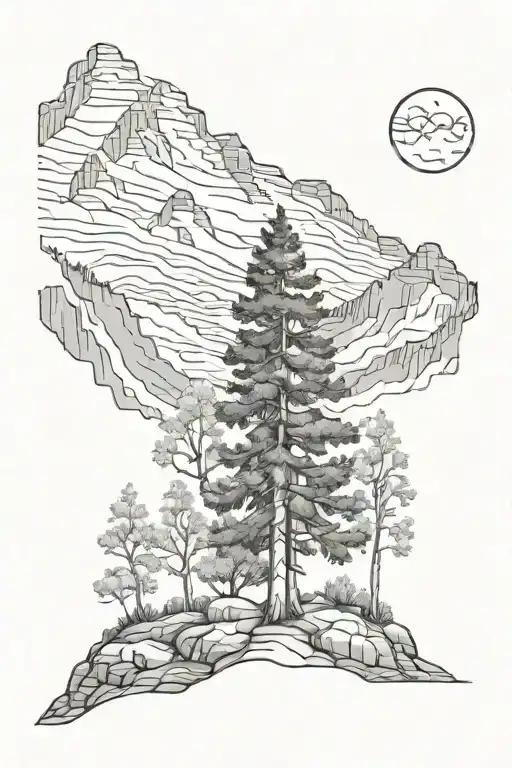 Aspen Tree And Mountain Landscape