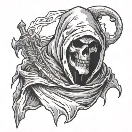 Reaper With Parchment In The