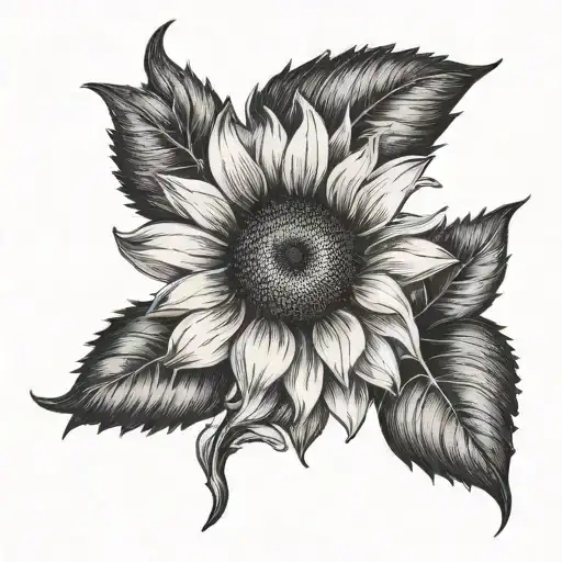 Small Sunflower Tattoo Inspired