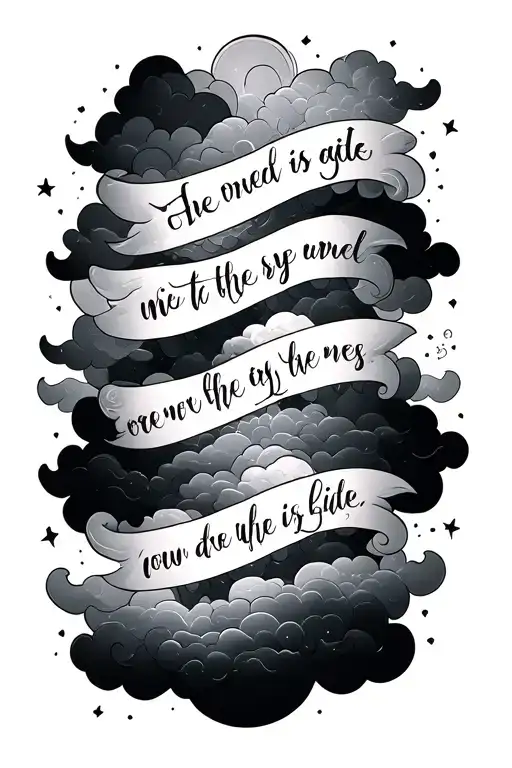 Clouds With A Bible Quote Surrounded