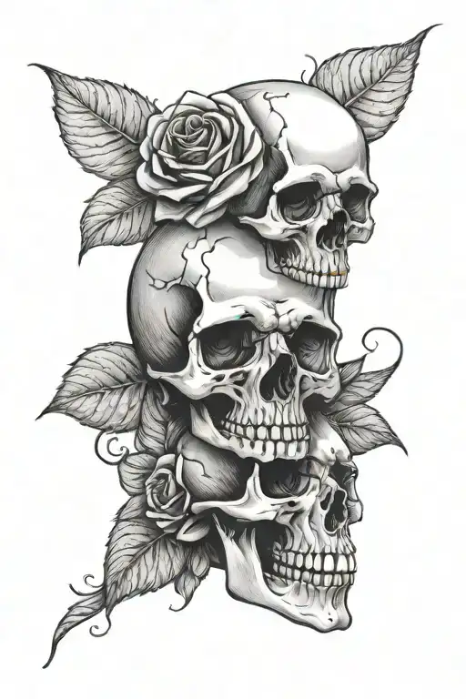 Skull And Rose