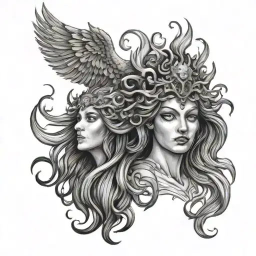 Medusa And Phoenix Rising From The Ashes Keep Iyt Soimple