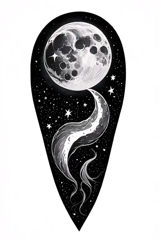Moon And Stars Theme Leg Sleeve