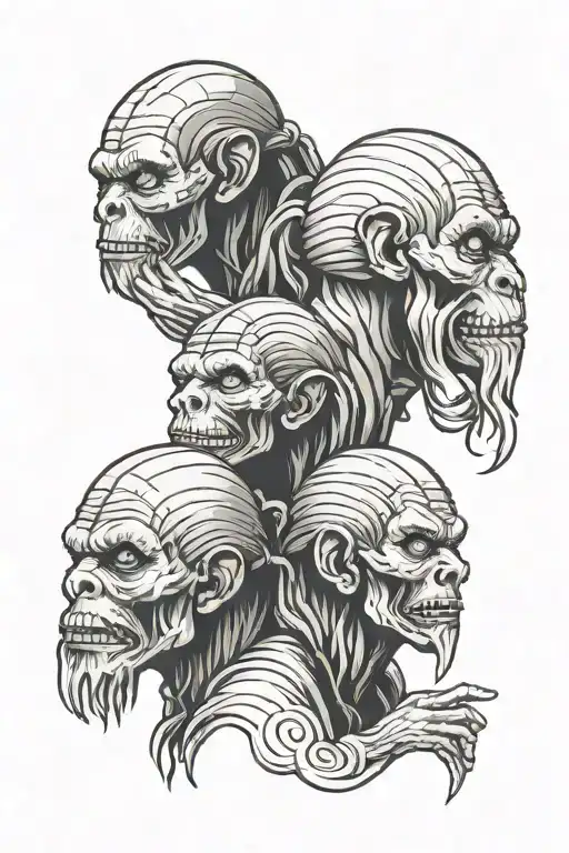 See No Evil Hear No Evil Speak No Evil Fighting Represented