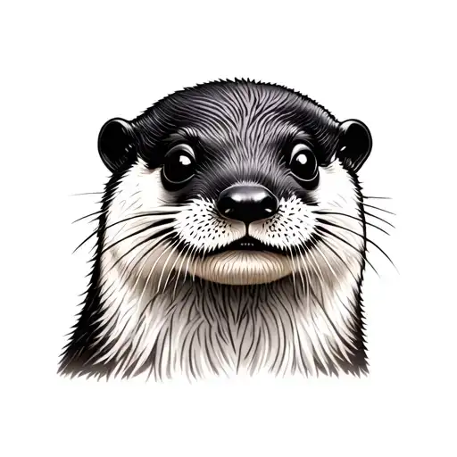 Simple Otter Portrait