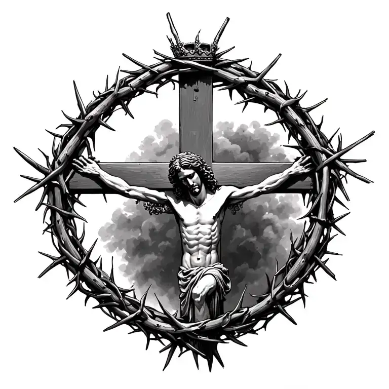 Crucifix With Crown Of Thorns