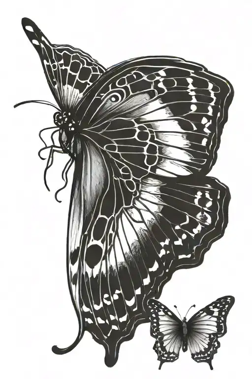 Butterfly Wing Attached