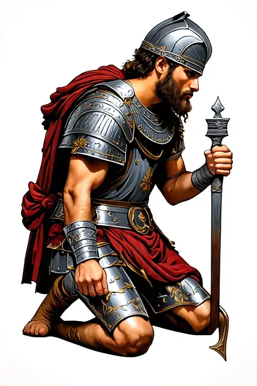 Roman Soldier Kneeling