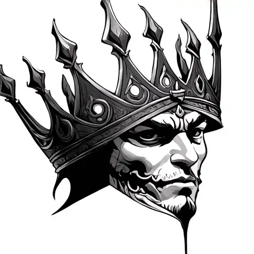 Trishul In Crown Made