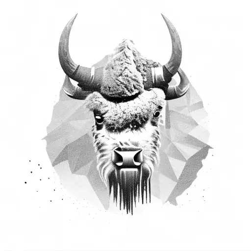 A Military Bison In A Vest