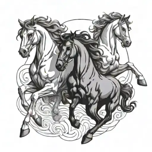 Gemini And Horse Jumping