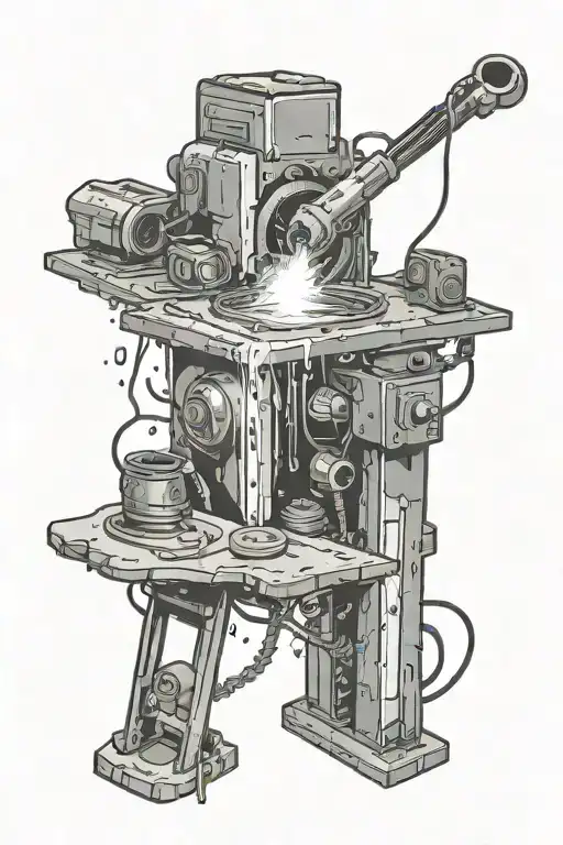 Welding Sparks Forming A Beautiful