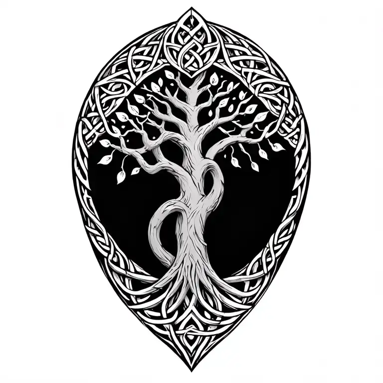 3 Points Celtic Tree Of Life