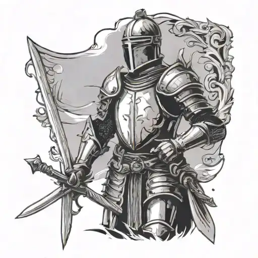 Knight Standing With Sword