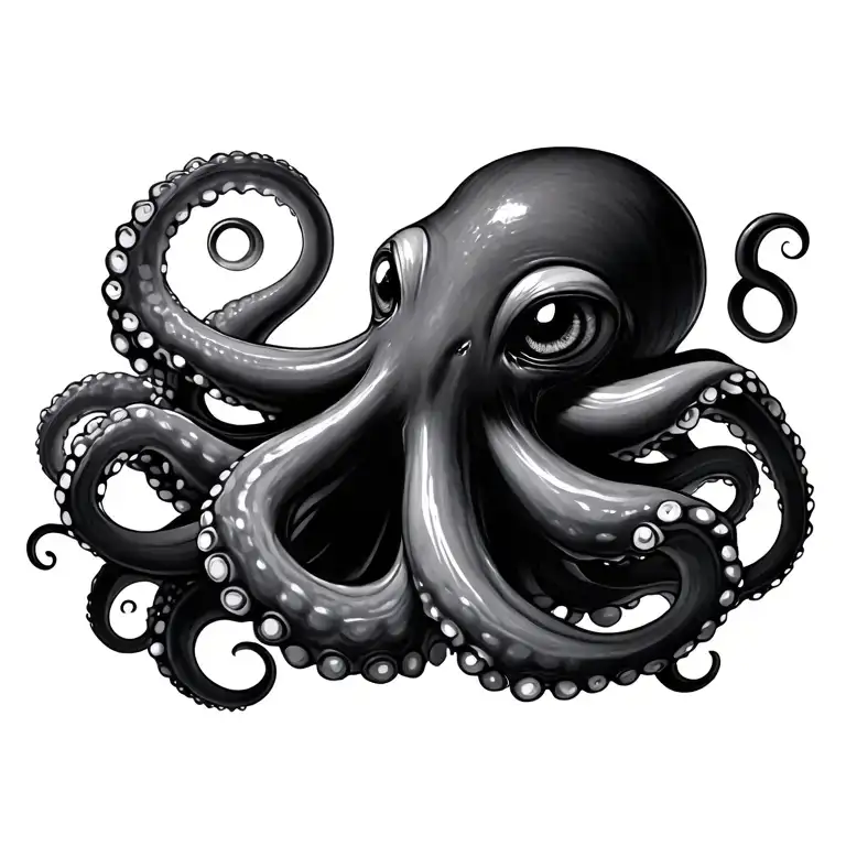 Real Octopus With 8 Tentacles