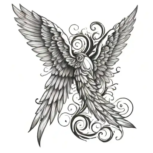 Angel Wings Made With Handprints