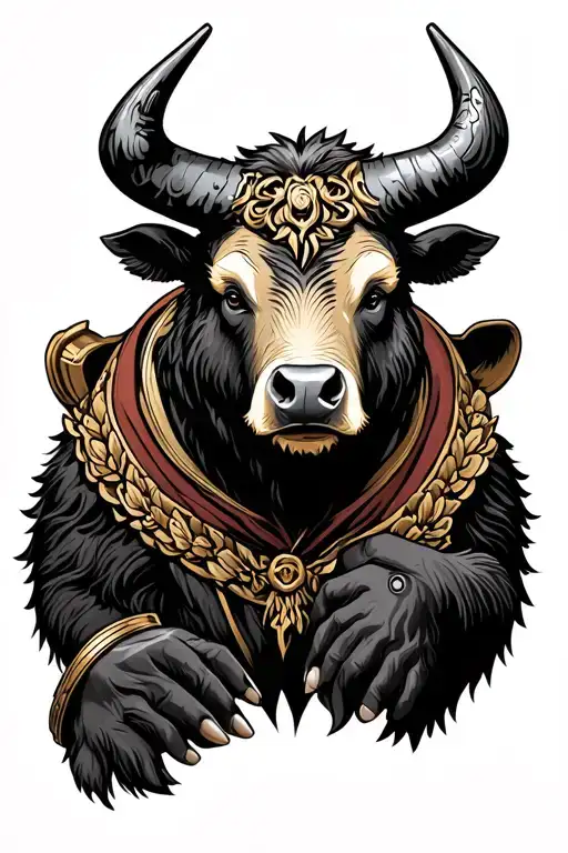 Bull And Bear In Costumes Stock Market