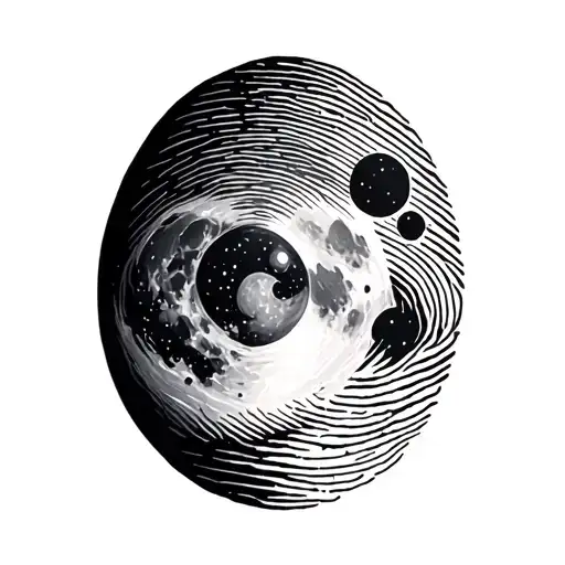 Fingerprint And Moon