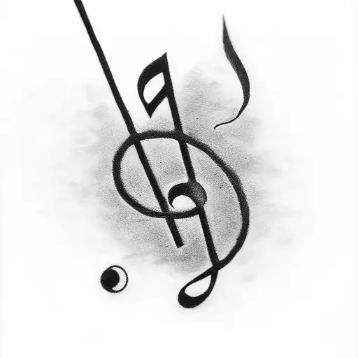 Nicotine Molecule In The Shape Of A Music Note