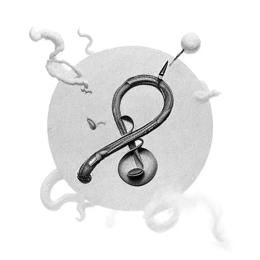 Nicotine Molecule In The Shape Of A Music Note