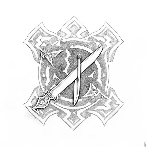 A Powerful Sword Adorned With Scout Symbols