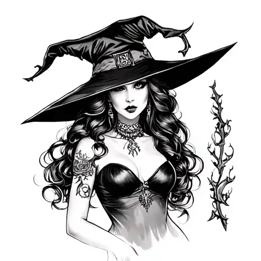 Witch Pinup Girl