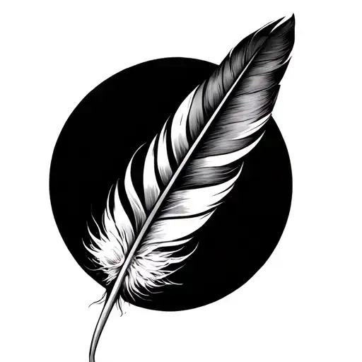 Fluit And Feather Quill Scrawling Line