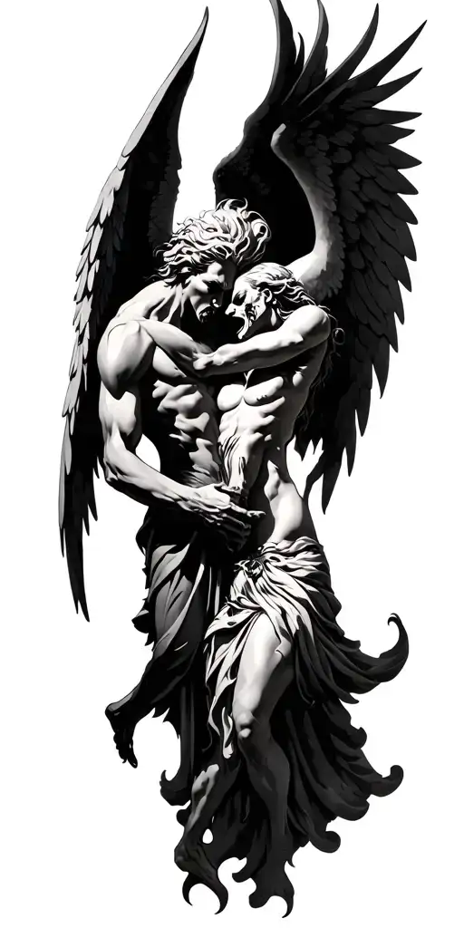 Angels Fighting Demon