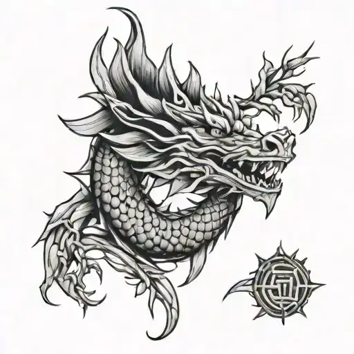 Dragon And Bamboo Shoots