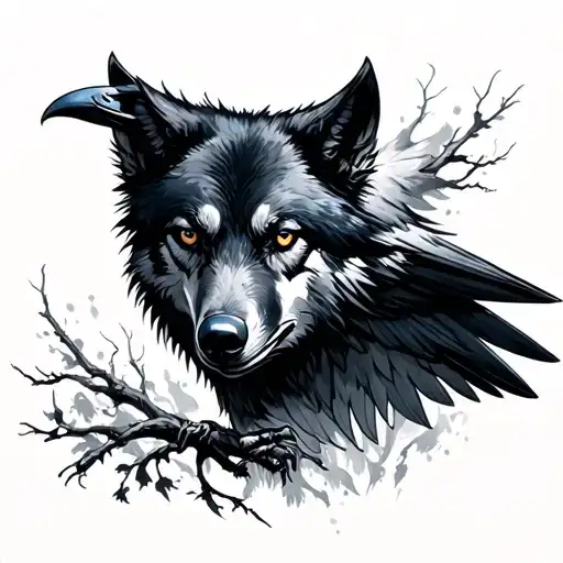 Wolf And Raven