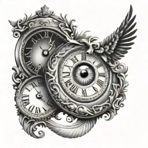 Eye Inside Roman Clock