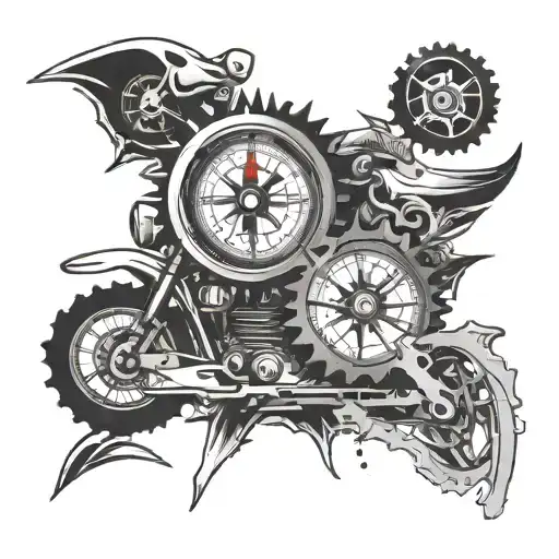 Compass And Dirt Bike Sprocket