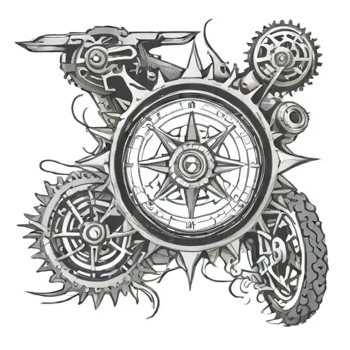 Compass And Dirt Bike Sprocket