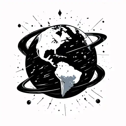 Planet With Sama World Wrapped Around It