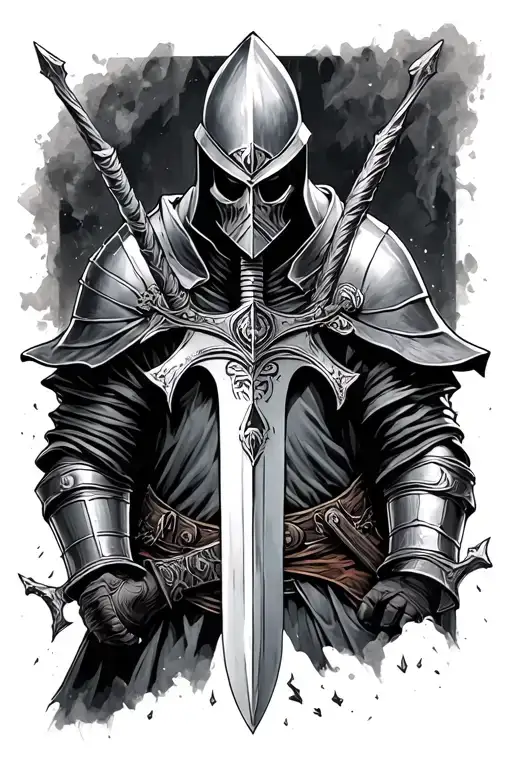 Fallen Knight With A Broken Sword