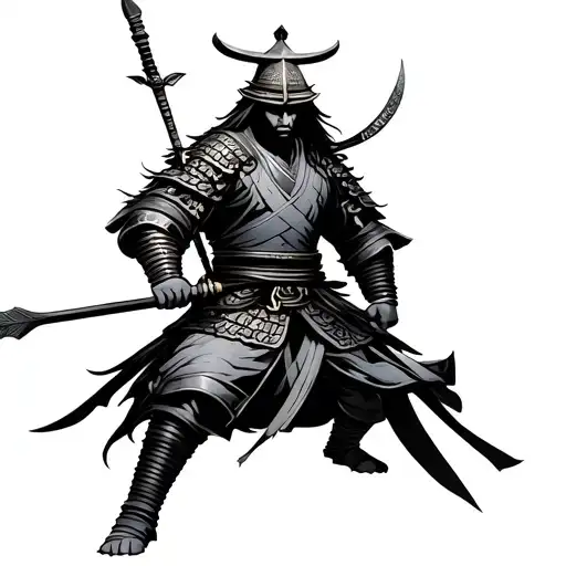 Samurai With Spear