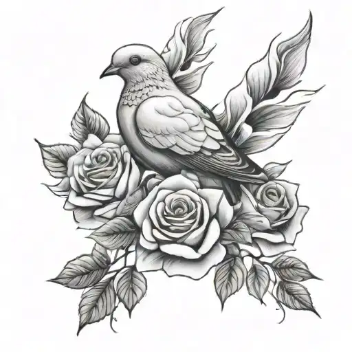 Dove And Roses Sleeve