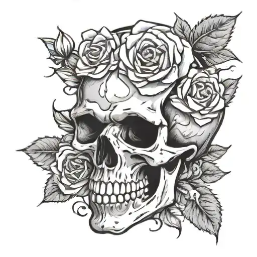 Skull And Roses