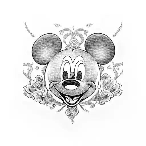 Mickey And Friends Belle Flowers Lace