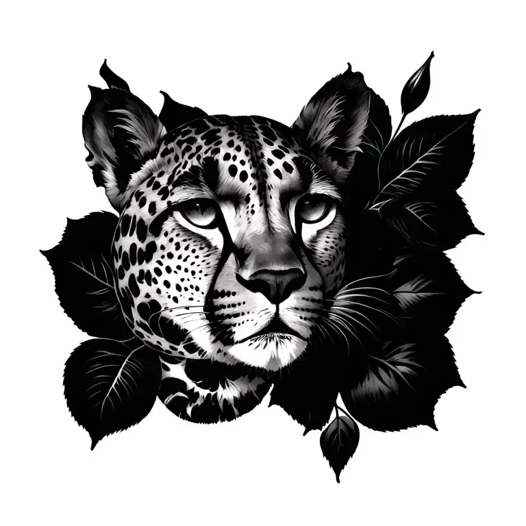 Roses Cheetah Merged Together