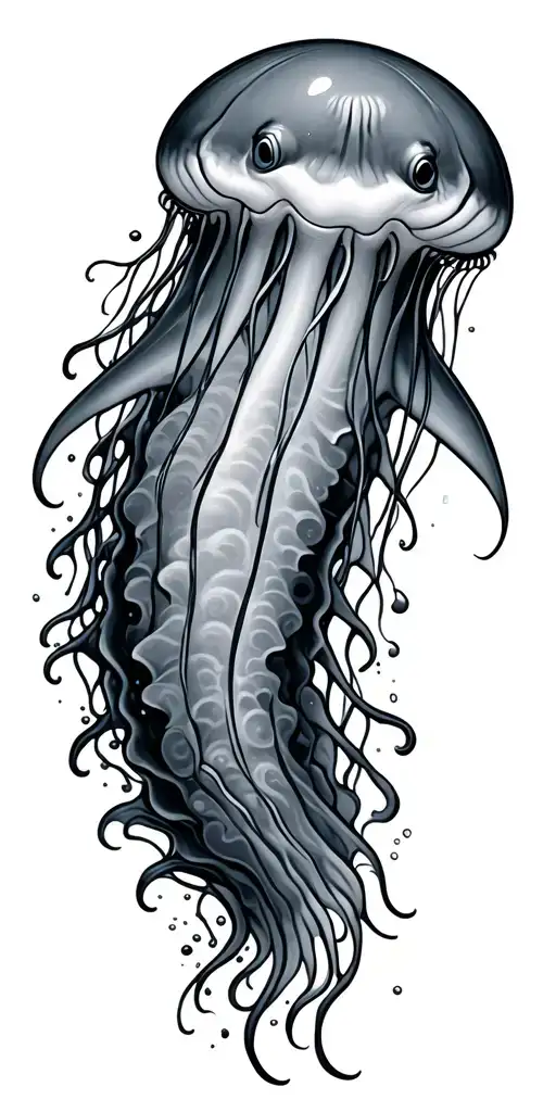 Jelly Fish Shark Ocean Waves