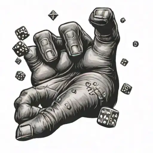 Dice Rolling Out Of A Gorilla's Hands With The Words 'Dontlikeyou' In A Black-grey