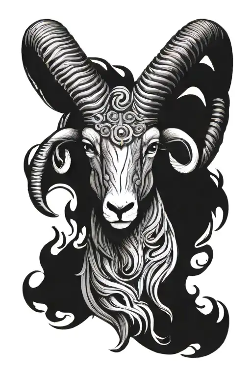 Ram With Fire Flames