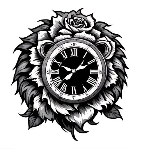 Rose Lion Clock Angle